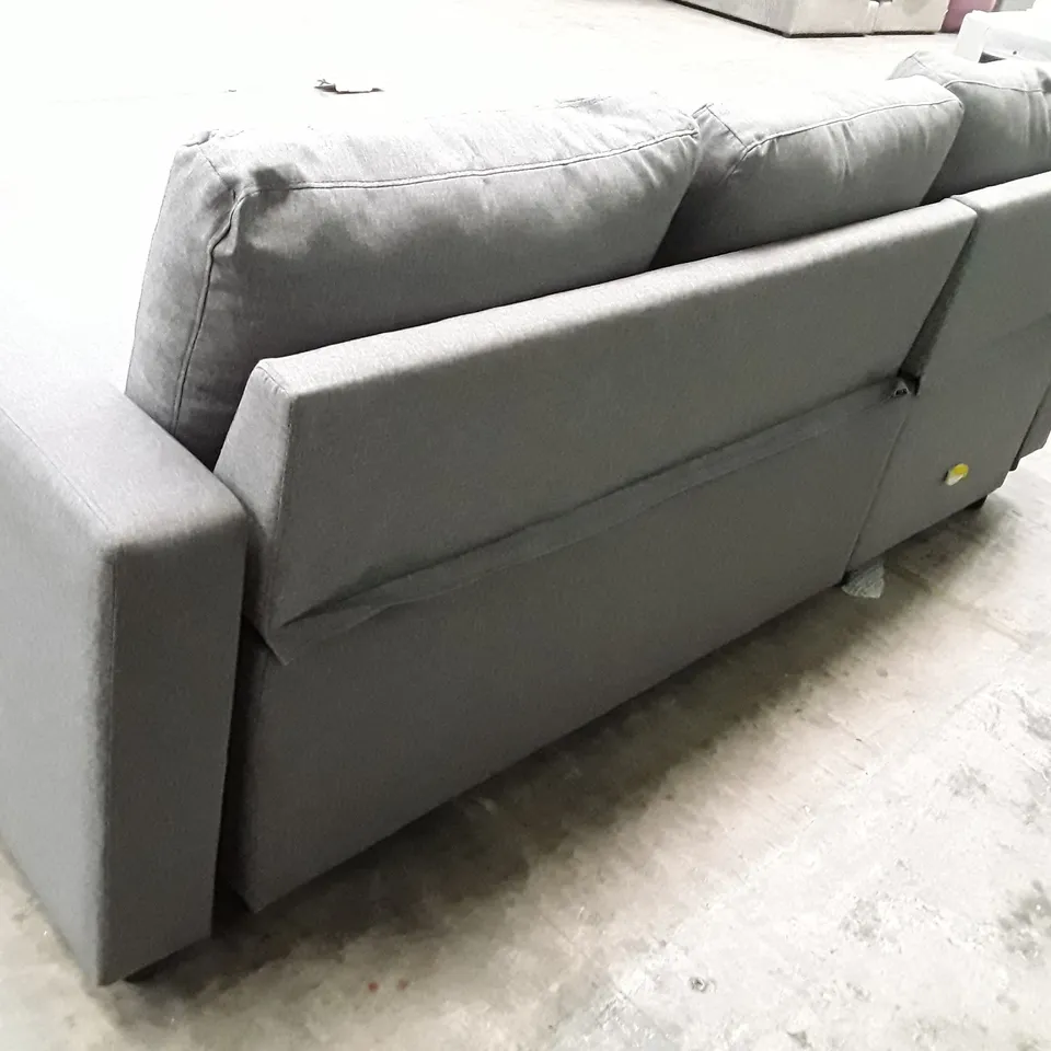 QUALITY DESIGNER DAIZHA 2-PIECE CORNER SOFA BED - GREY FABRIC