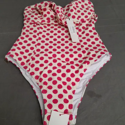 ALEXANDRA MIRO CLARA SWIMSUIT HOT PINK POLKA DOT - MEDIUM