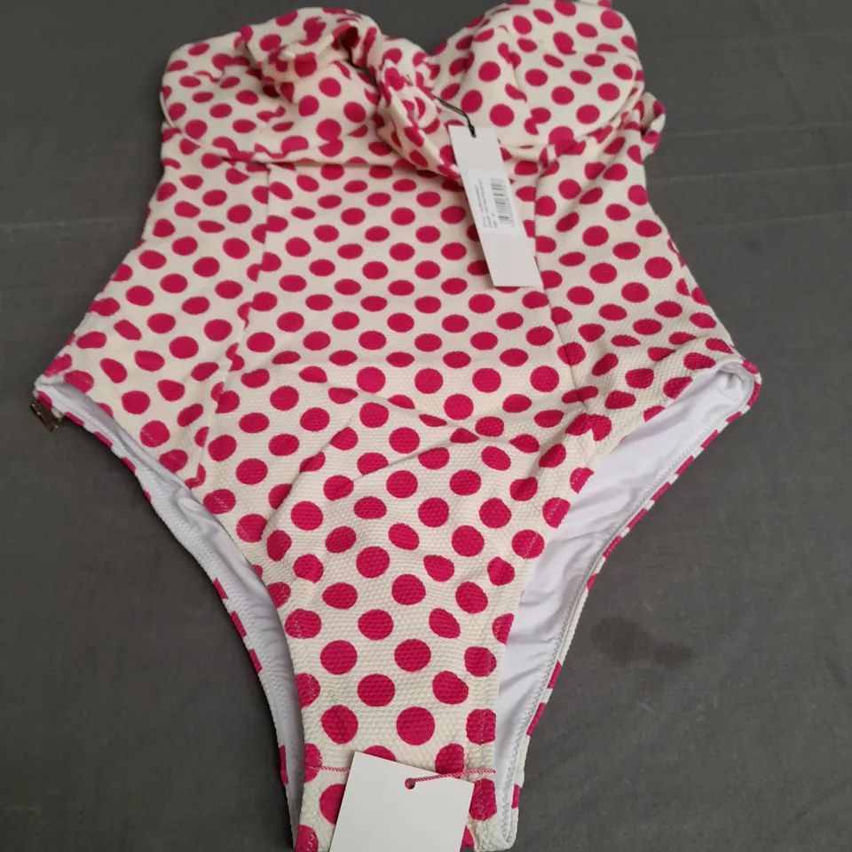 ALEXANDRA MIRO CLARA SWIMSUIT HOT PINK POLKA DOT - MEDIUM
