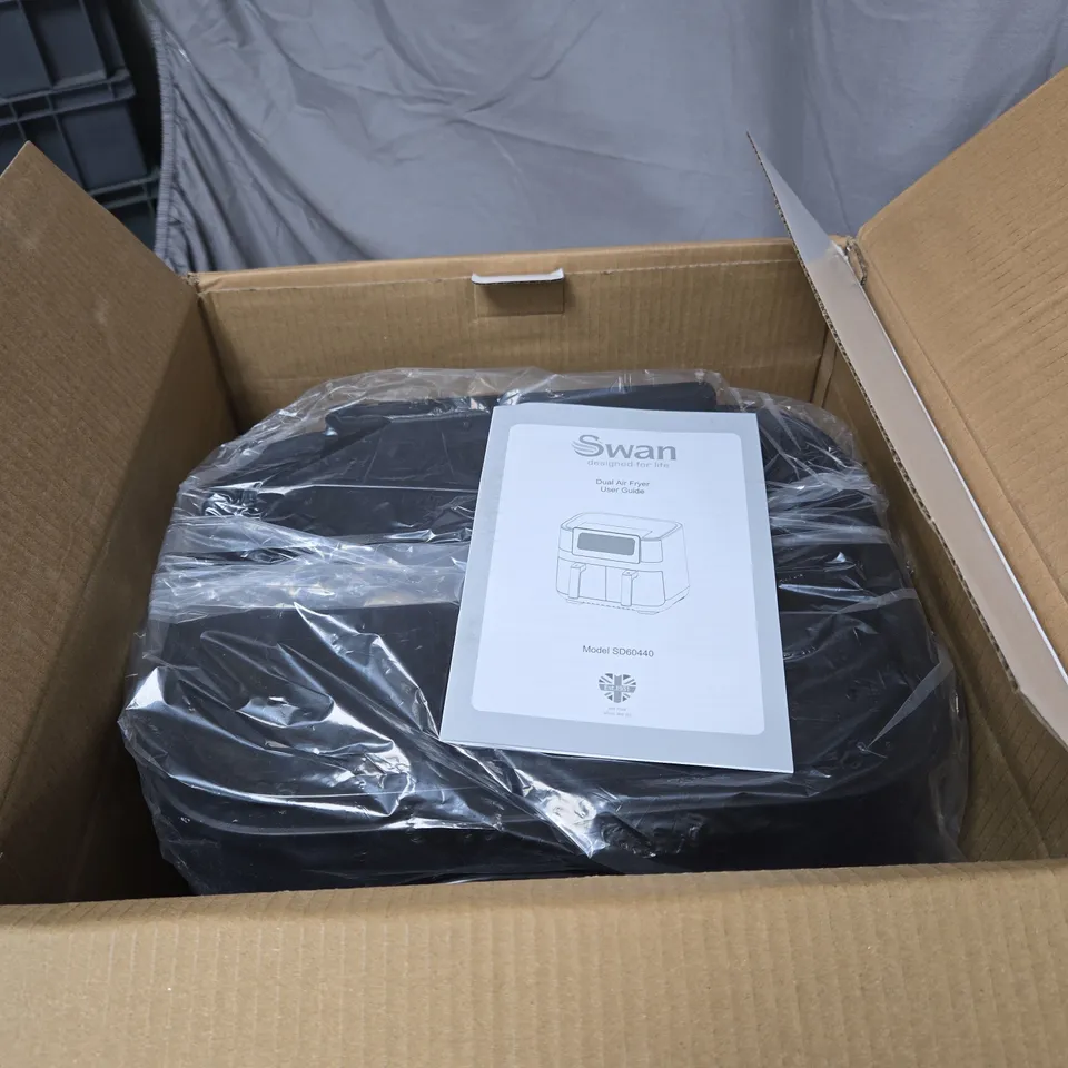 SWAN 7.6L DUAL AIR FRYER IN BLACK