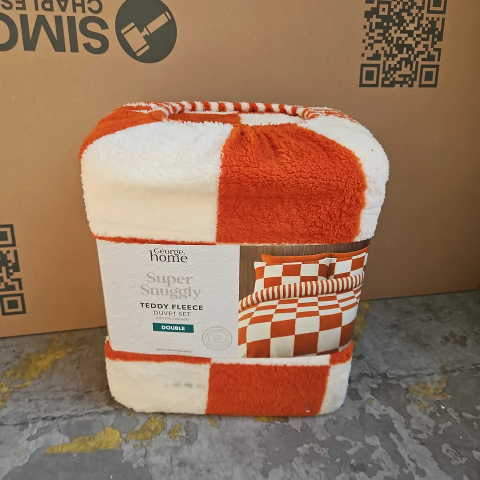 SUPER SNUGGLY TEDDY FLEECE DOUBLE DUVET SET 