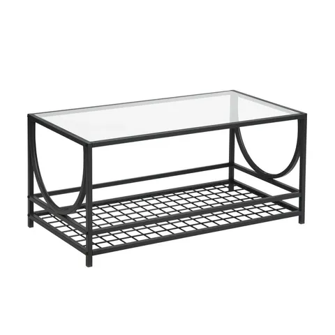 BOXED JANKIN COFFEE TABLE WITH GLASS TOP (1 BOX)