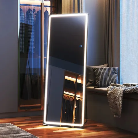 BOXED RECTANGLE LED FULL LENGTH METAL MIRROR (1 BOX)