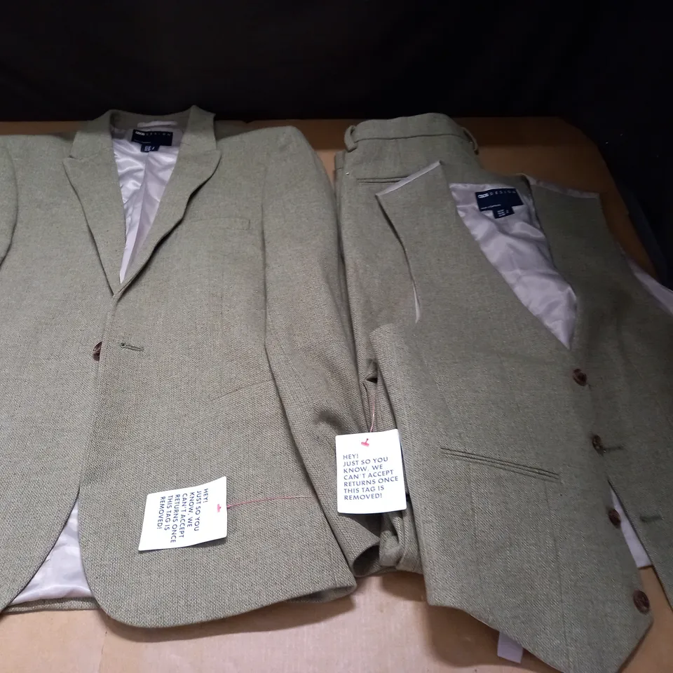 ASOS DESIGN GREEN 3-PIECE SUIT - 38" 