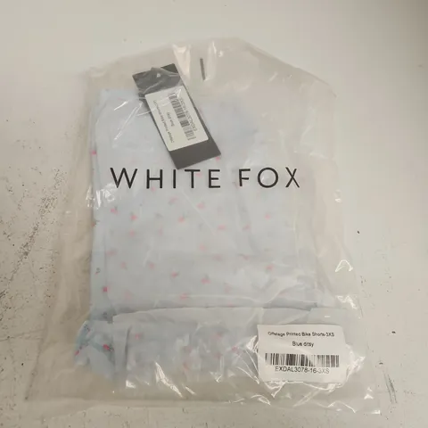 WHITE FOX OFFSTAGE PRINTED BIKE SHORTS – BLUE DITSY - 3XS