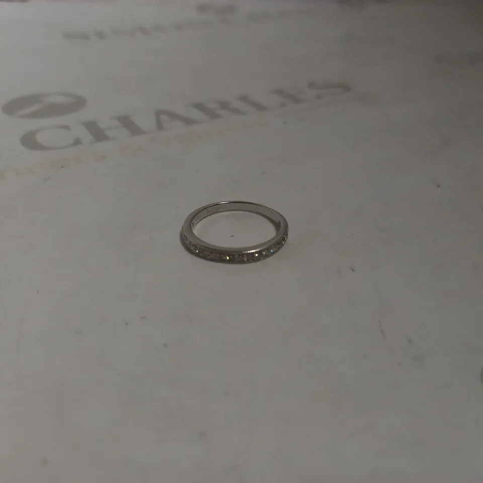 BEAVERBROOKS PLATINUM DIAMOND HALF ETERNITY RING SIZE K - UNBOXED RRP £995