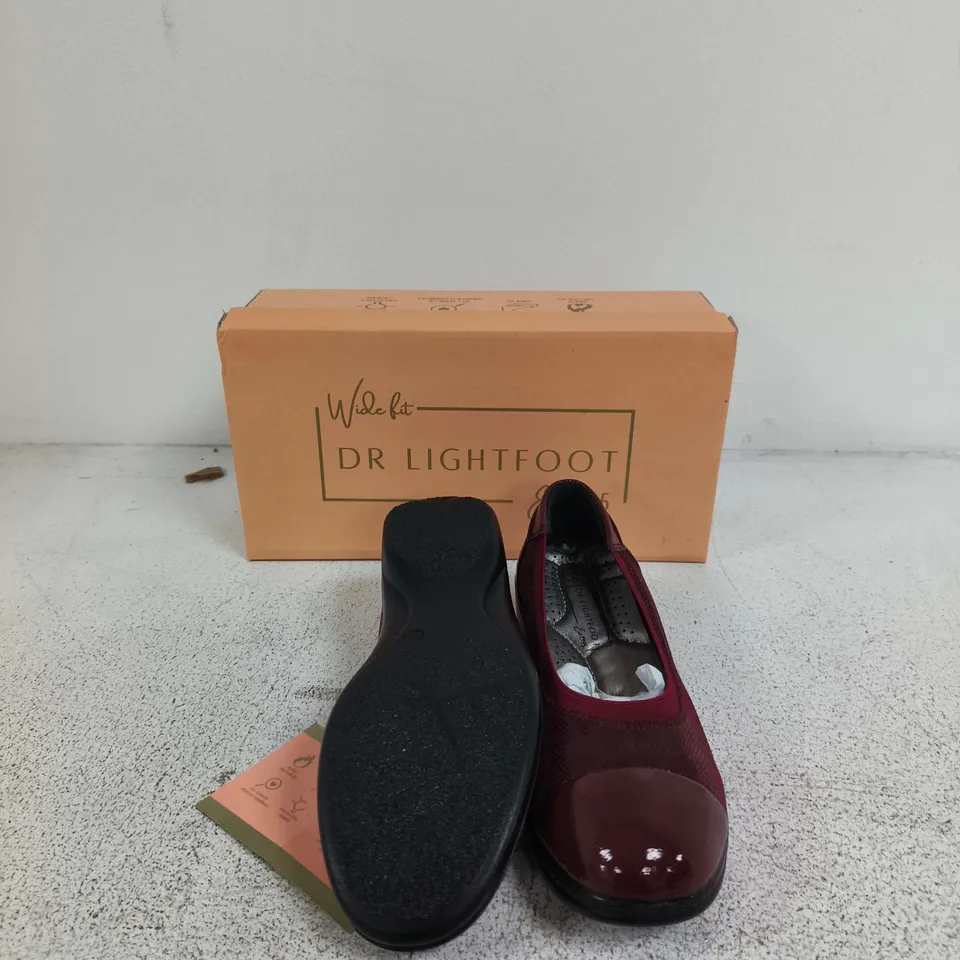 DR LIGHTFOOT CAROLINE BURGUNDY WIDE FIT WOMEN'S SHOES UK5