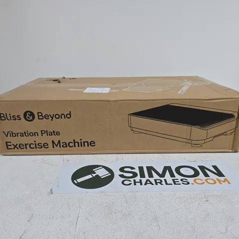 BLISS AND BEYHOND VIBRATION PLATE EXERCISE MACHINE BOXED