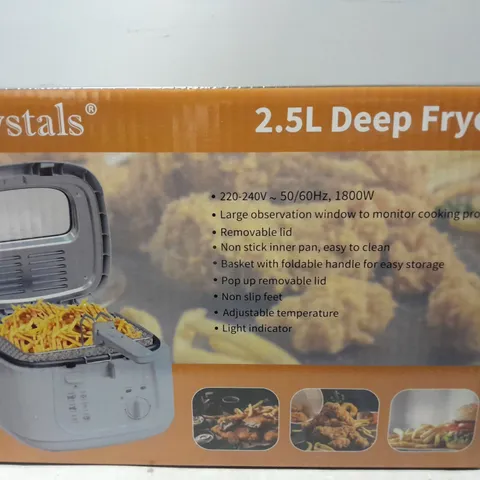 BOXED CRYSTALS 2.5L DEEP FRYER 