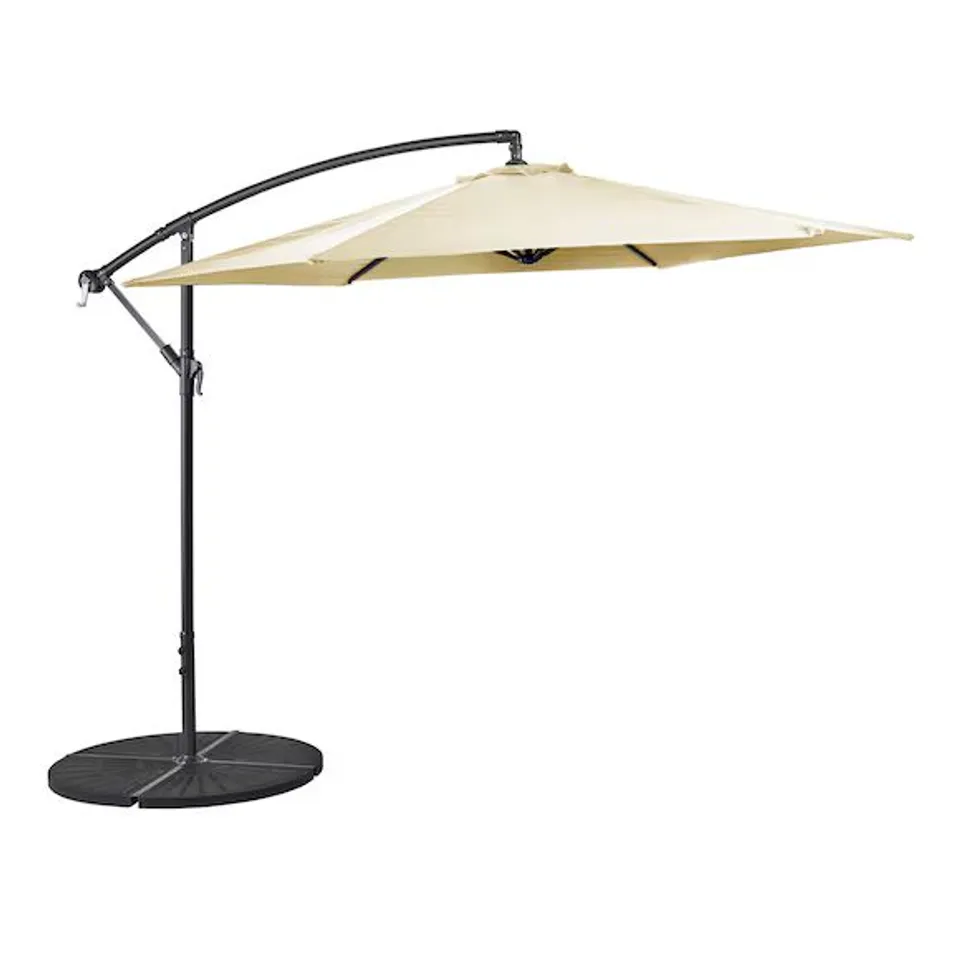 BOXED CREAM ELTON 3M CANTILEVER GARDEN PARASOL