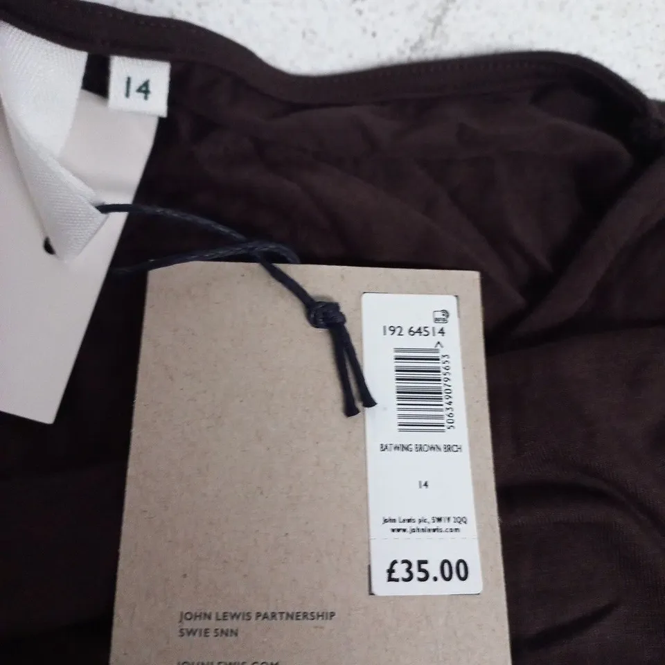 JOHN LEWIS PARTNERSHIP AND/OR BROWN WOMEN'S TOP, UK 14