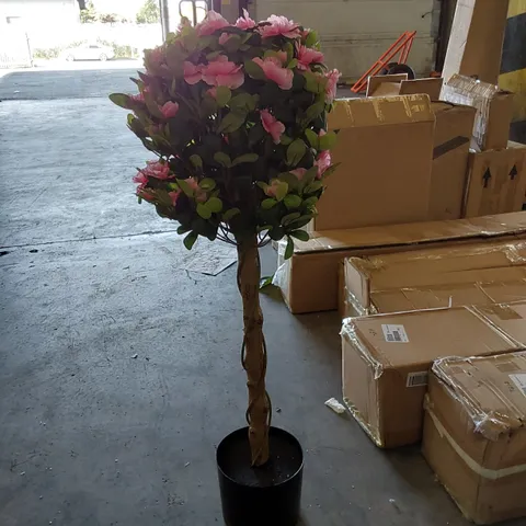 SMALL FAKE PLANT GREEN AND PINK