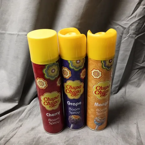 APPROXIMATELY 10 ASSORTED CHUPA CHUPS ROOMS SPRAYS TO INCLUDE MANGO, CHERRY & GRAPE, ETC - COLLECTION ONLY