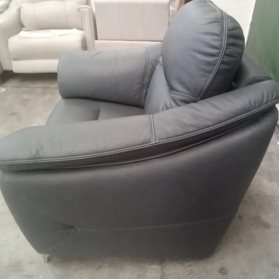 DESIGNER G PLAN MADE JACKSON ELECTRIC RECLINER CHAIR - CAMBRIDGE PETROL BLUE LEATHER 
