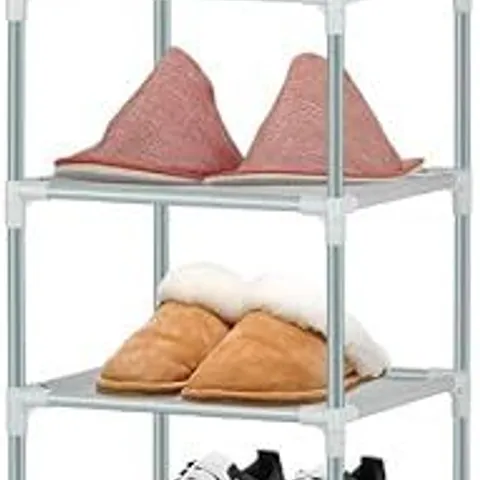 BOXED HOUSE ADDITIONS 10 TIER SHOE RACK STANDING STORAGE GREY