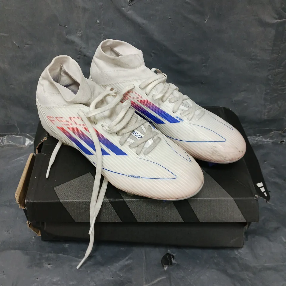 PAIR OF ADIDAS F50 FOOTBALL BOOTS IN WHITE - 6