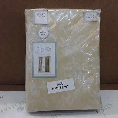 BRAND NEW SERENE LINED CURTAINS - 167CM X 182CM (CHAMPAGNE)