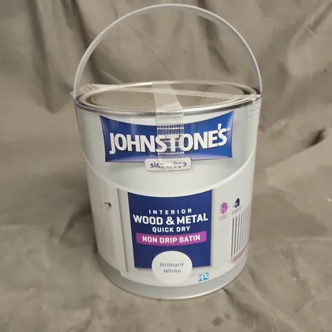 JOHNSTONE'S QUICK DRY SATIN PAINT 2.5L - BRILLIANT WHITE849/5215