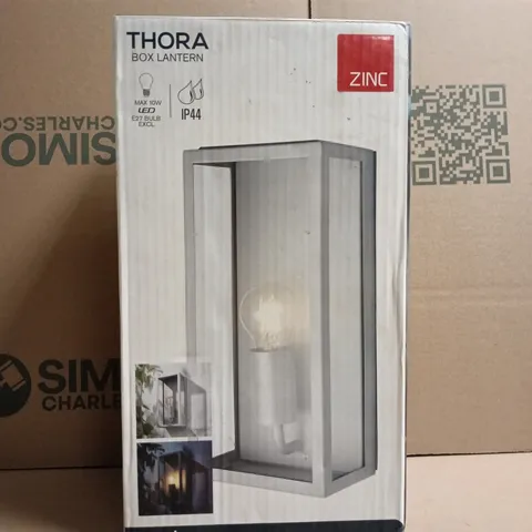 BOXED ZINC THORA OUTDOOR BOX LANTERN