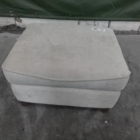 DESIGNER G PLAN MADE JACKSON MANTILLA ALMOND FABRIC STORAGE FOOTSTOOL