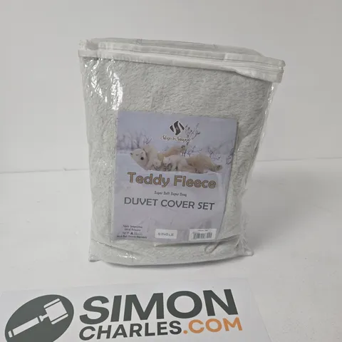 SLEEP & SNUGGLE TEDDY FLEECE DUVET COVER SET – SINGLE