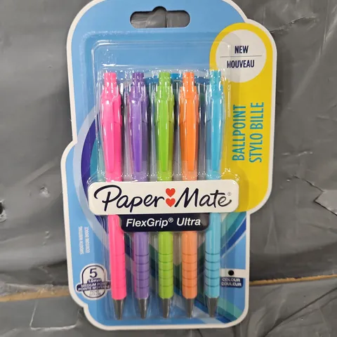 APPROXIMATELY 16 BOXES OF 12 PAPER MATE FLEX GRIP ULTRA BALLPOINT PENS MULTI PACKS