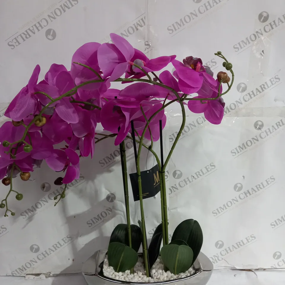 JULIEN MACDONALD 3 STEM ORCHID FLOWER - FUCHSIA 