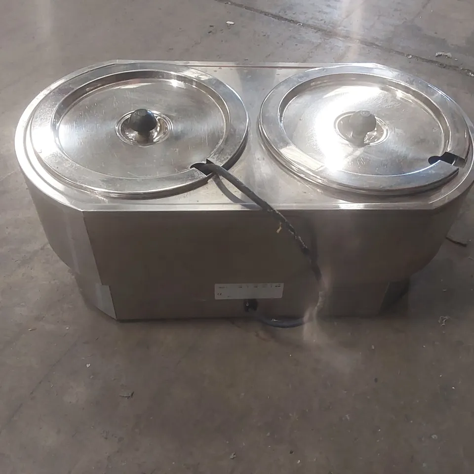 HATCO RHW2-02 HEAT-MAX DUAL DRY HEATED WELL 2X10 LITRES BAIN MARIE WARMER
