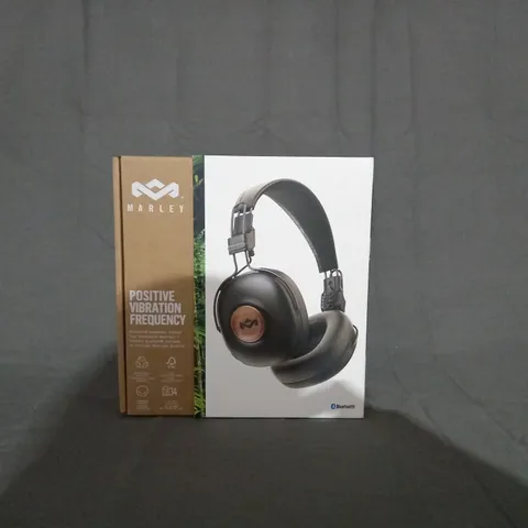 BOXED HOUSE OF MARLEY POSITIVE VIBRATION FREQUENCY BLUETOOTH HEADPHONES