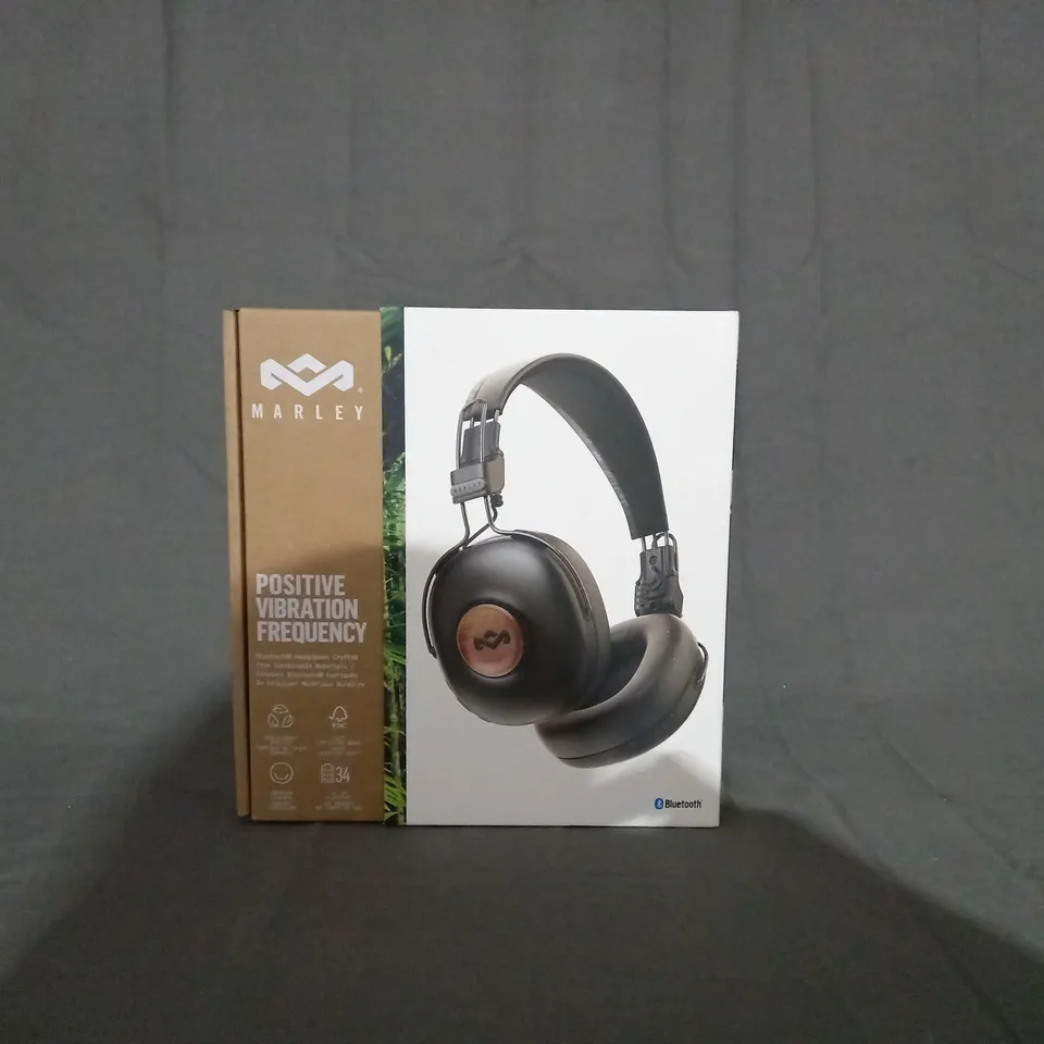 BOXED HOUSE OF MARLEY POSITIVE VIBRATION FREQUENCY BLUETOOTH HEADPHONES