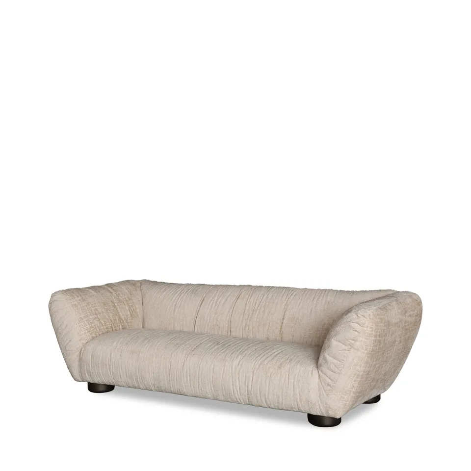BRAND NEW BOXED ROCHE OBLIA 3 SEATER SOFA IN OMBRA FABRIC - SAND