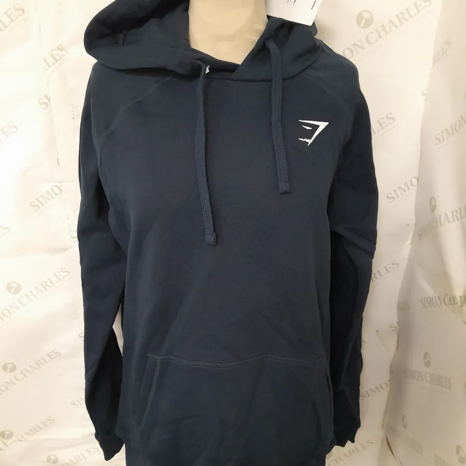 GYMSHARK CREST HOODIE IN NAVY - S