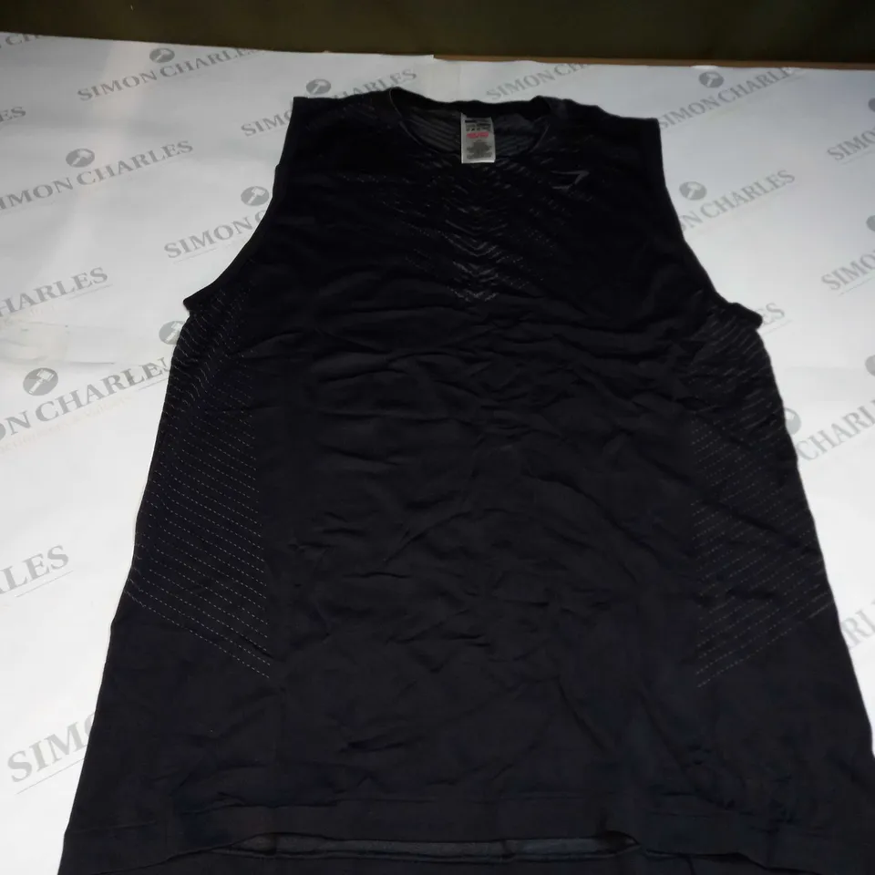 GYMSHARK THIN WOKOUT VEST IN BLACK/GREY - MEDIUM