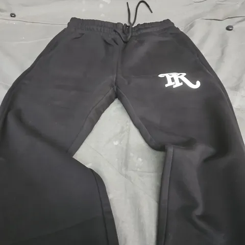 PAPERROUTE BLACK JOGGERS (XS)