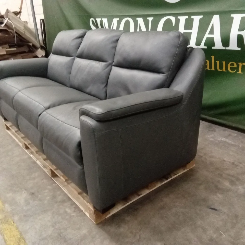 QUALITY DESIGNER ITALIAN MADE PARMA 3 SEATER LEATHER SOFA