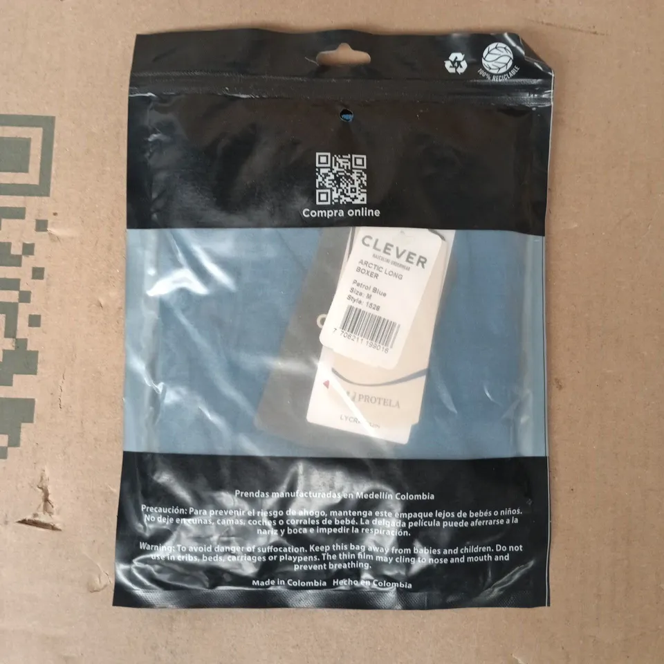 BAGGED CLEVER ARCTIC LONG BOXERS IN BLUE SIZE MEDIUM