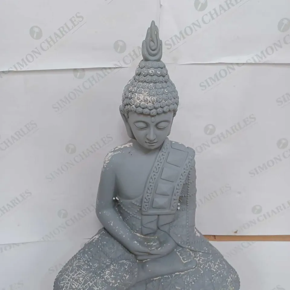 BUDDHA STATUE DECORATION GREY