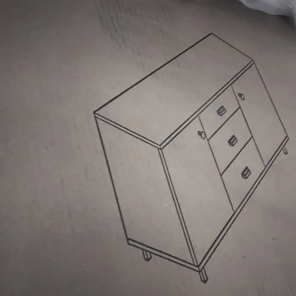 BOXED FULTON LARGE SIDEBOARD OAK PARTS (1 BOX ONLY)