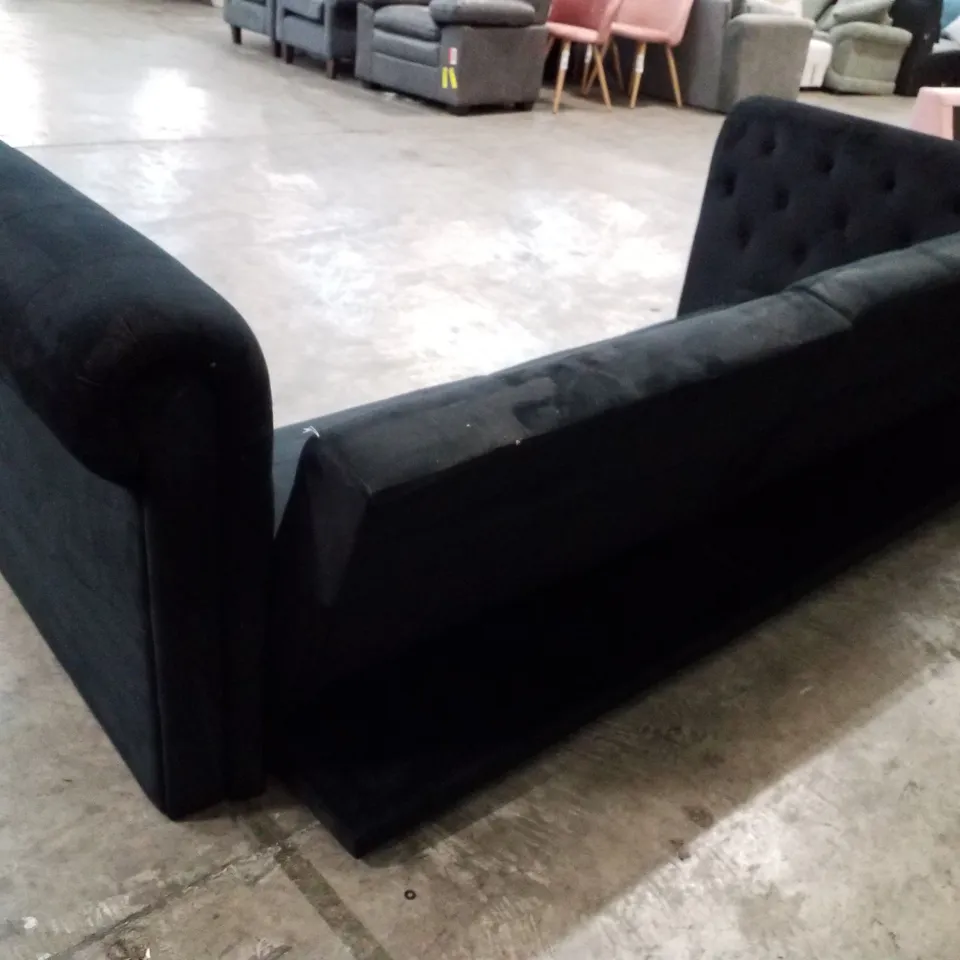QUALITY DESIGNER 2.5 SEAT CLIC CLAC SOFA - BLACK FABRIC