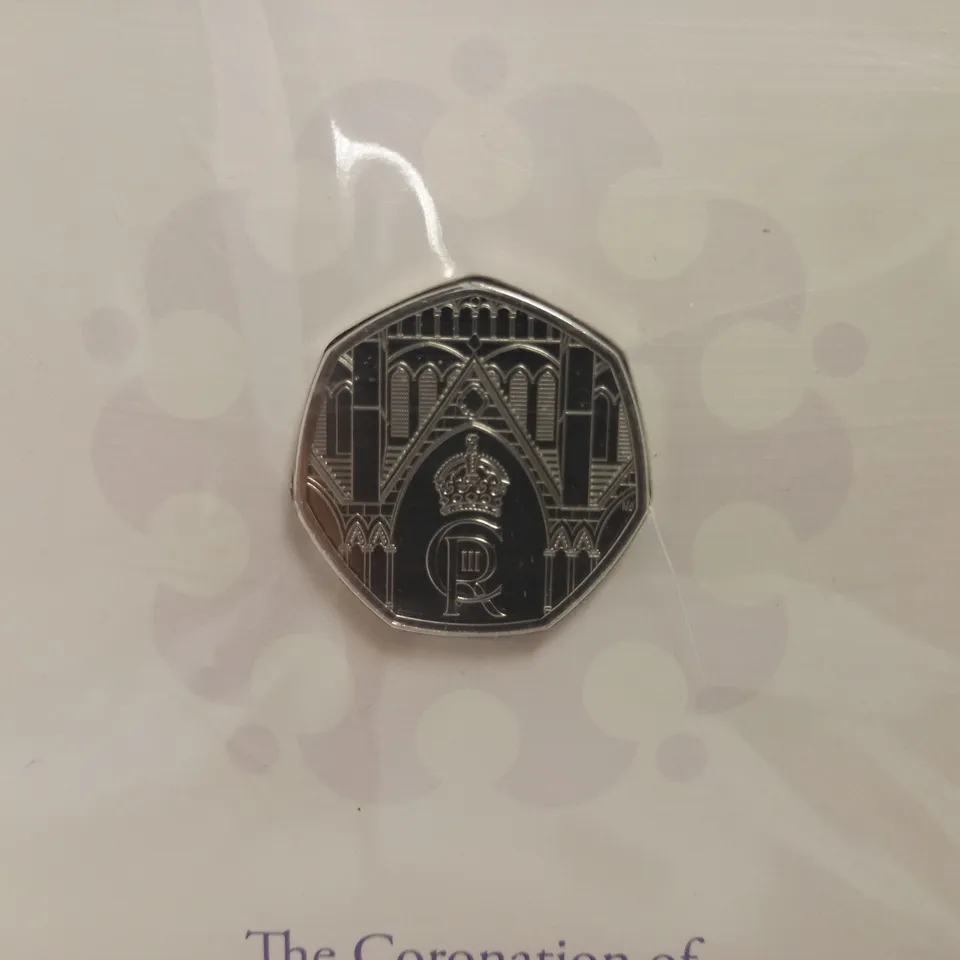 THE ROYAL MINT THE CORONATION OF HIS MAJESTY KING CHARLES III COLLECTABLE 50P COIN
