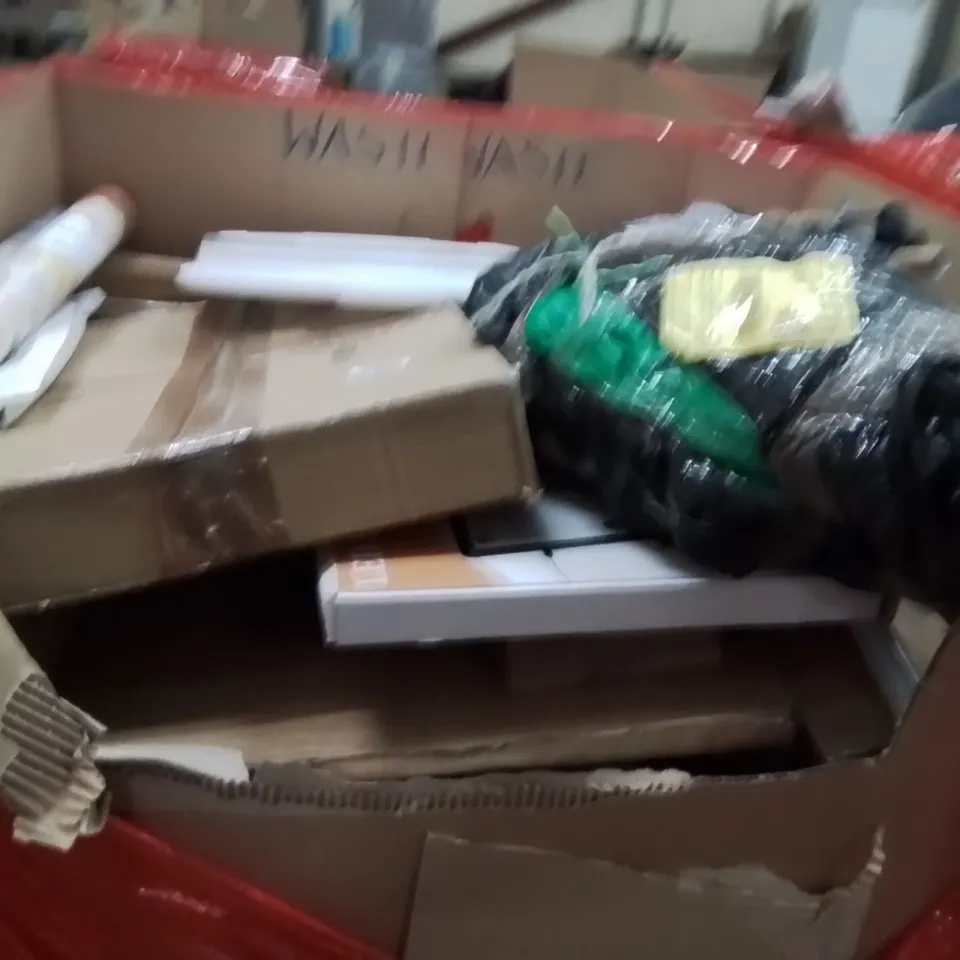 PALLET OF ASSORTED HOUSEHOLD GOODS AND PRODUCTS TO INCLUDE;AB MACHINE,SCOOTER,CEILING LIGHT