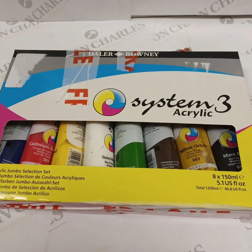 DALER ROWNEY 8-PIECE 150ML ACRYLIC PAINT SET