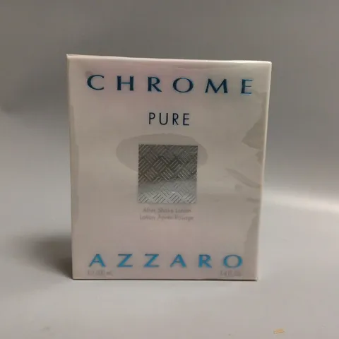 BOXED AND SEALED AZZARO CHROME PURE AFTER SHAVE LOTION 100ML