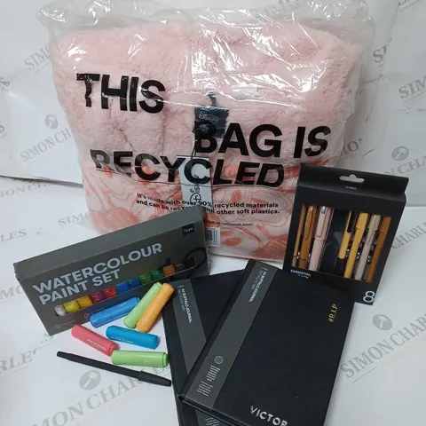 APPROXIMATELY 5 COTTON ON ITEMS INCLUDING DISNEY MICKEY MOUSE THROW, 2 NOTEBOOKS, WATERCOLOUR PAINT SET