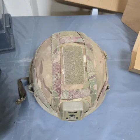 CAMOUFLAGE TACTICAL HELMET WITH MOLLE STRAPS – MILITARY STYLE (VERIFY MODEL)