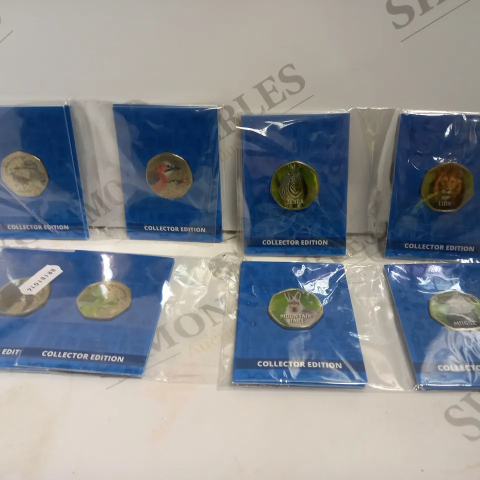 BAG TO CONTAIN APPROX. 16 X ASSORTED ANIMAL THEMED MEDALS/COINS. DESIGNS VARY 