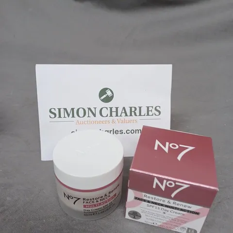 BOXED NO7 RESTORE & RENEW FACE & NECK MULTI ACTION NIGHT CREAM 50ML