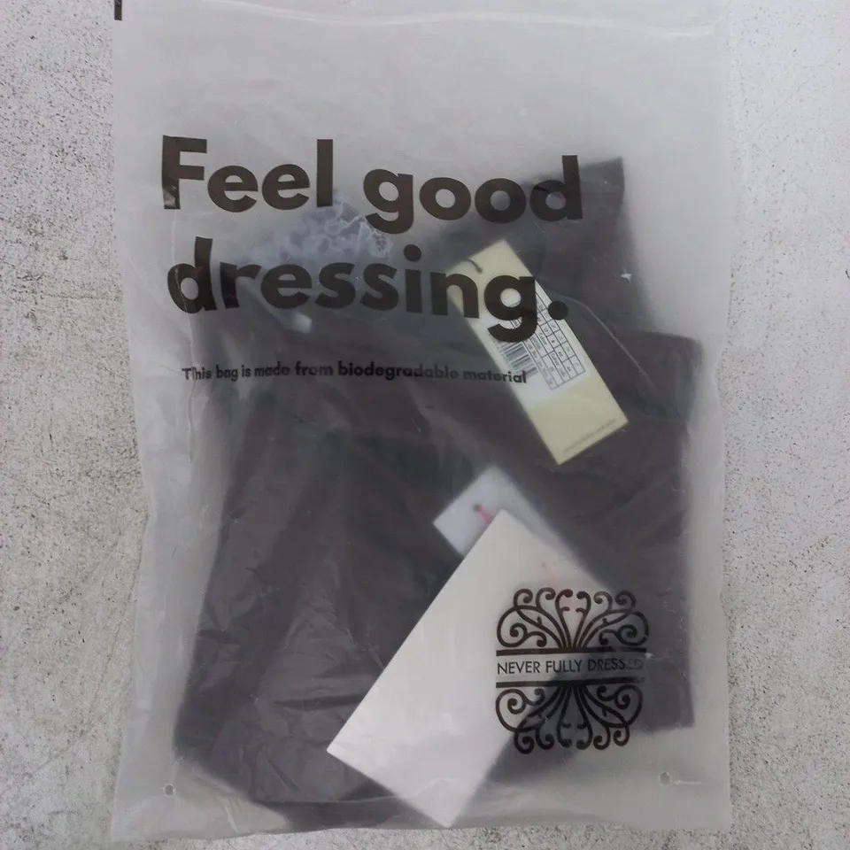 BAGGED NEVER FULLY DRESSED CHOCOLATE WITH BLUE LACE ALICIA TOP SIZE UK 12