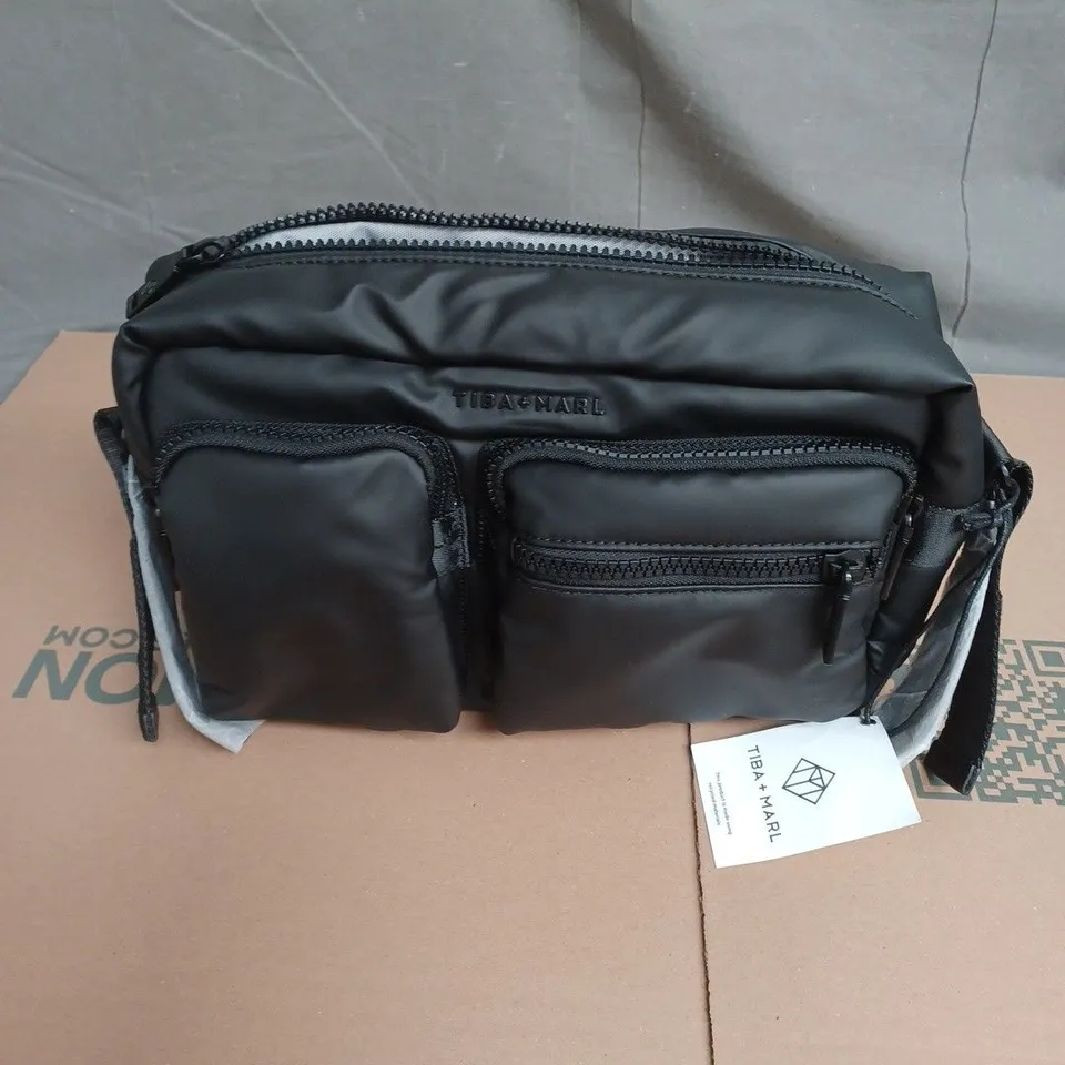 TIBA+MARL AXEL BLACK RUBBERISED BAG 