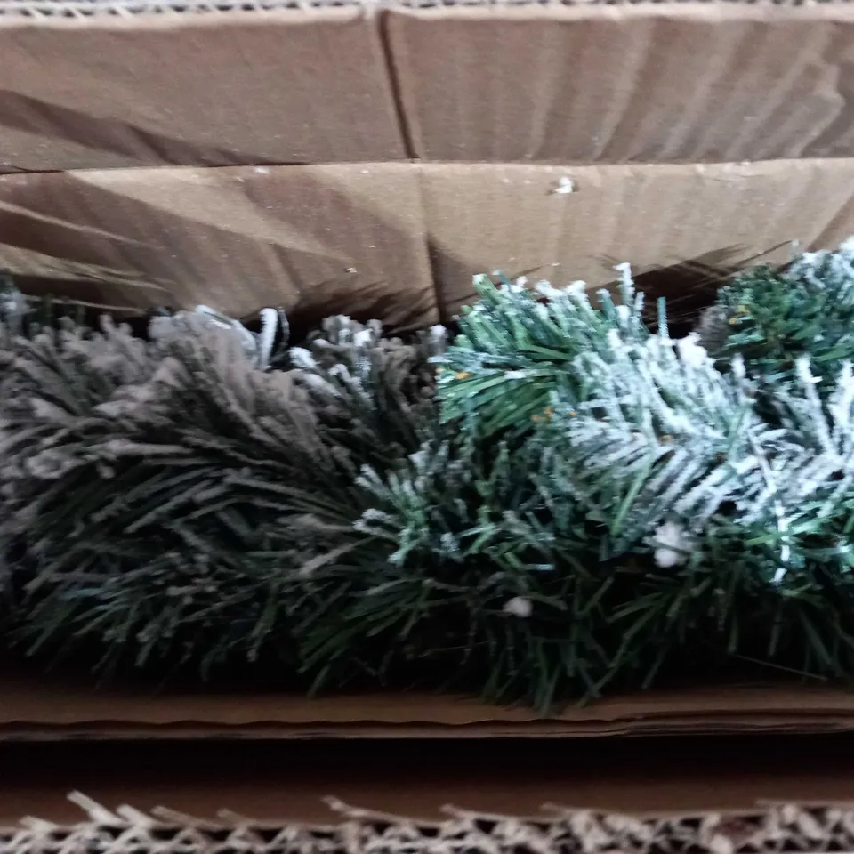 6FT PRE LIT EMPEROR FLOCKED GARLAND RRP £44.99